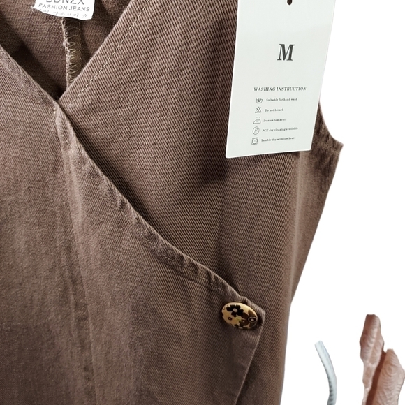 Flygo med brown denim jumper pocket right side NWT - Picture 2 of 8